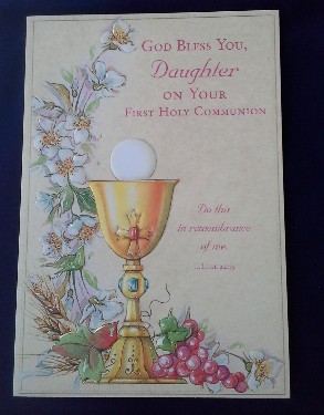 First Communion Card: Daughter (2)